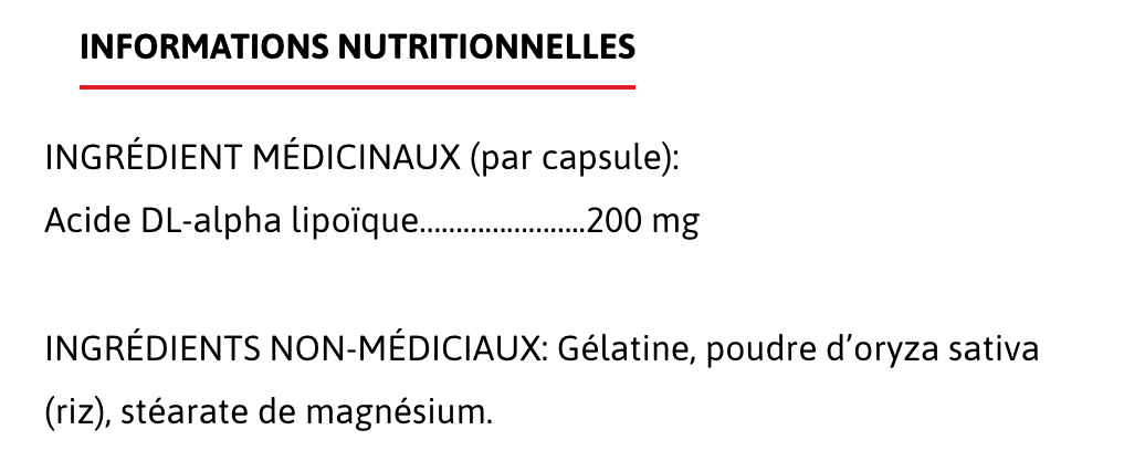 Alpha Lipoic Acid