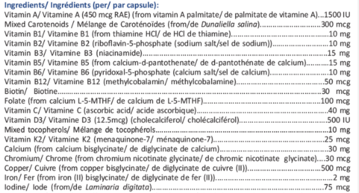 Bio-Active Multiplex (Multi-vitamines avec vitamines B actives)