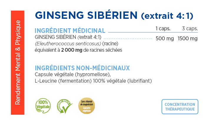 Extrait de Ginseng Sibérien