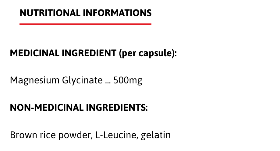 Mag Glycinate 500