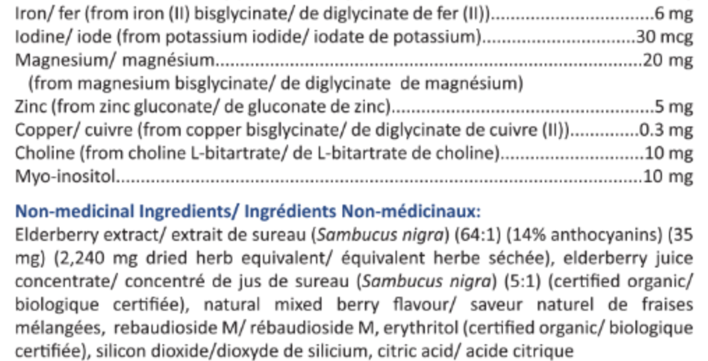 Pediatric Multi+ (Avec extrait de sureau certifié biologique 64:1)